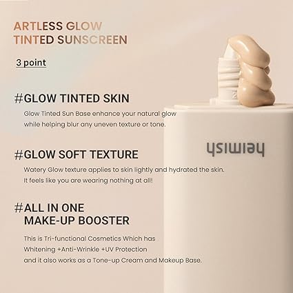 heimish - Artless Glow Tinted Sunscreen.(Contact for wholesale)