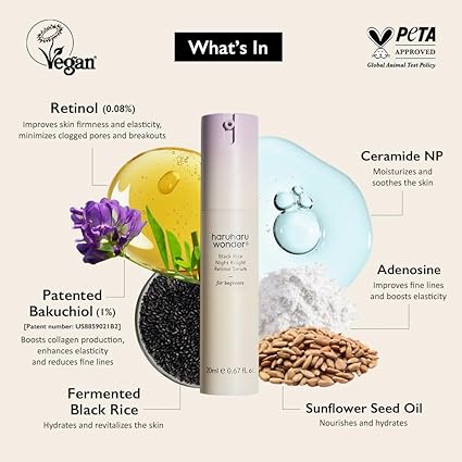 haruharu wonder - Black Rice Night Knight Retinol Serum.(Contact for wholesale)