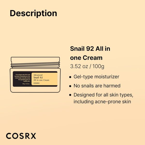 COSRX - Advanced Snail 92 All In One Cream.(Contact for wholesale)