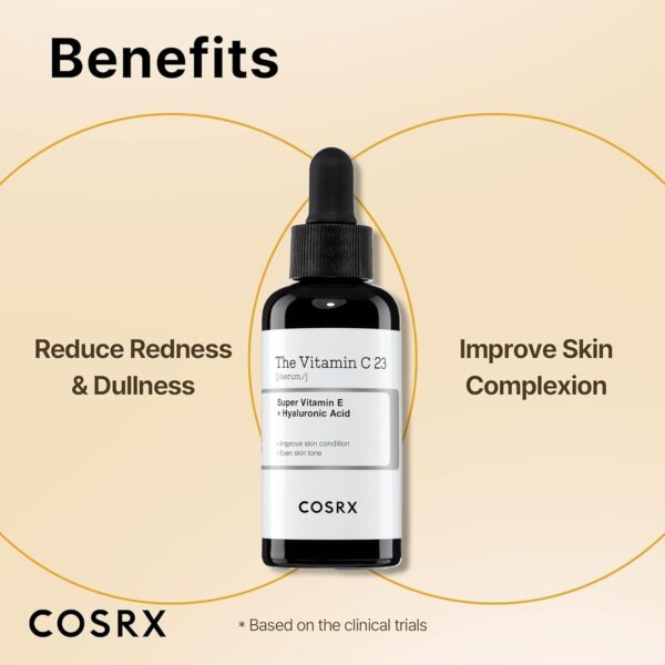 COSRX - The Vitamin C 23 Serum .(Contact for wholesale) Major Ingredients: Water, Ascorbic Acid, Propanediol, Dimethicone, Tromethamine, Panthenol, 3-O-Ethyl Ascorbic Acid, Squalane, Caffeine, Sodium Chloride, Sodium Hyaluronate, Disodium EDTA, Sodium Sulfite, Glutathione, Adenosine, Gardenia Florida Fruit Extract, Dextrin, Acetyl Glucosamine, Allantoin, Tocotrienols, Tocopherol, Elaeis Guineensis (Palm) Oil, Niacinamide, Butylene Glycol, Arginine, Alcohol Denat., Pentylene Gylcol, Glycyrrhiza Glabra (Licorice) Root Extract, Tocopherol, Carthamus Tinctorius (Safflower) Seed Oil, Helianthus Annuus (Sunflower) Seed Oil, Camellia Japonica Seed Oil, Methyl Trimethicone, Helianthus Annuus (Sunflower) Seed Oil, Daucus Carota Sativa (Carrot) Root Extract, Beta-Carotene, TocopherolMore Ingredients subject to change at manufacturer's discretion. For the most complete and up-to-date list of ingredients, please refer to product packaging.