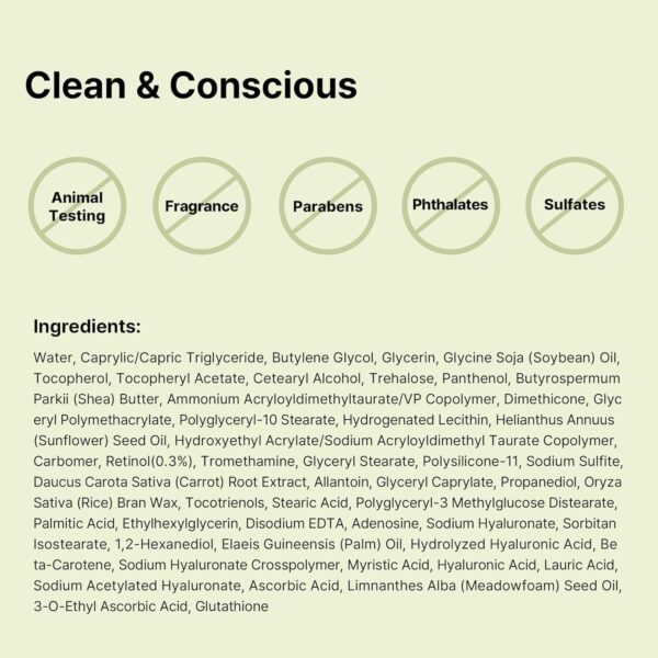 COSRX - The Retinol 0.3 Cream .(Contact for wholesale)